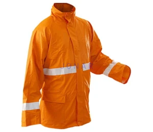 Kurtka przeciwdeszczowa PU Grosvenor z pasami odblask.