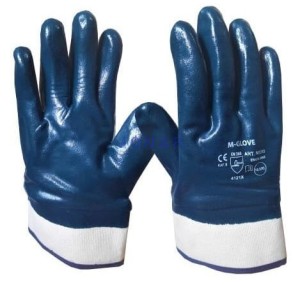 Rękawice  nitrylowe ciężkie z mankietem