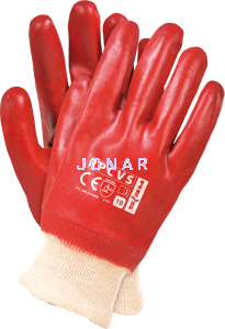 Rękawice powlekane PCV ze ściągaczem